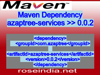 Maven dependency of azaptree-services version 0.0.2