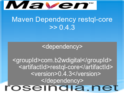 Maven dependency of restql-core version 0.4.3