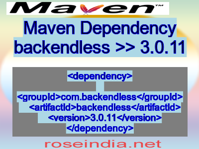 Maven dependency of backendless version 3.0.11