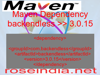 Maven dependency of backendless version 3.0.15