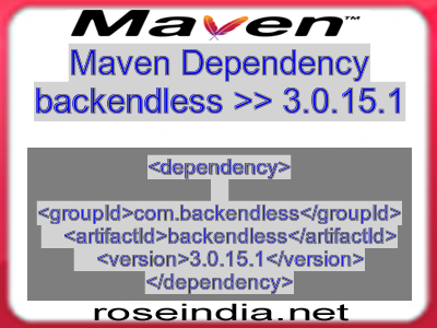 Maven dependency of backendless version 3.0.15.1