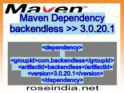 Maven dependency of backendless version 3.0.20.1
