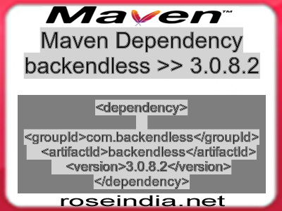 Maven dependency of backendless version 3.0.8.2