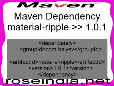 Maven dependency of material-ripple version 1.0.1