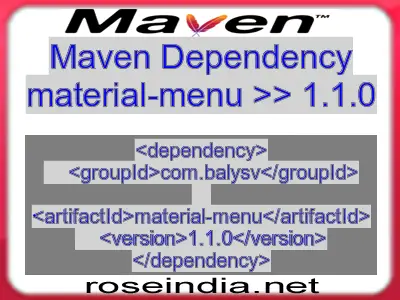 Maven dependency of material-menu version 1.1.0