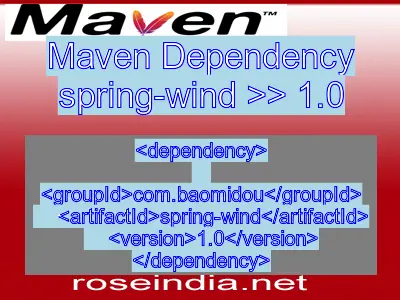Maven dependency of spring-wind version 1.0