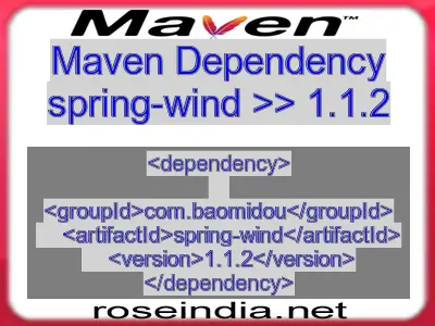Maven dependency of spring-wind version 1.1.2