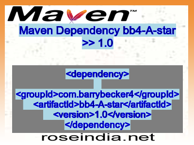 Maven dependency of bb4-A-star version 1.0