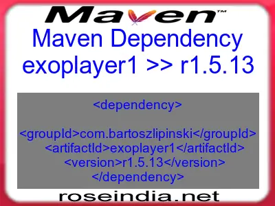Maven dependency of exoplayer1 version r1.5.13