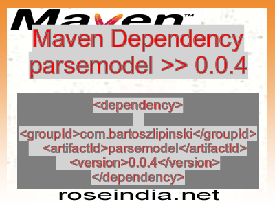 Maven dependency of parsemodel version 0.0.4