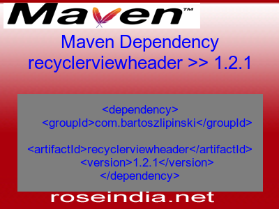 Maven dependency of recyclerviewheader version 1.2.1