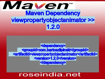 Maven dependency of viewpropertyobjectanimator version 1.2.0