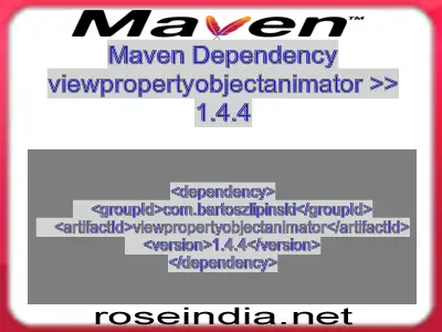 Maven dependency of viewpropertyobjectanimator version 1.4.4