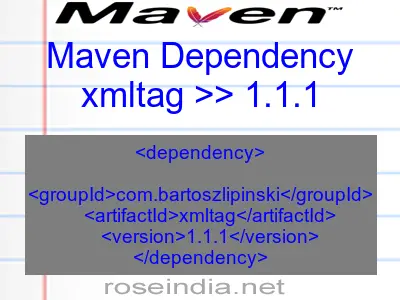 Maven dependency of xmltag version 1.1.1