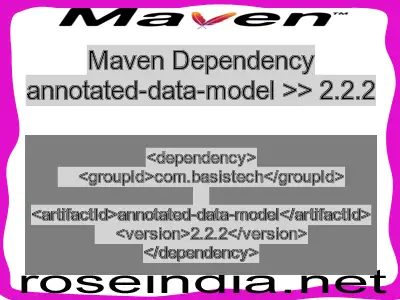Maven dependency of annotated-data-model version 2.2.2