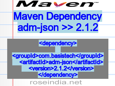Maven dependency of adm-json version 2.1.2