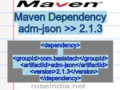 Maven dependency of adm-json version 2.1.3
