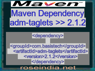 Maven dependency of adm-taglets version 2.1.2
