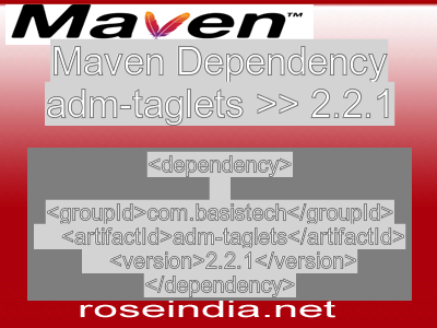 Maven dependency of adm-taglets version 2.2.1
