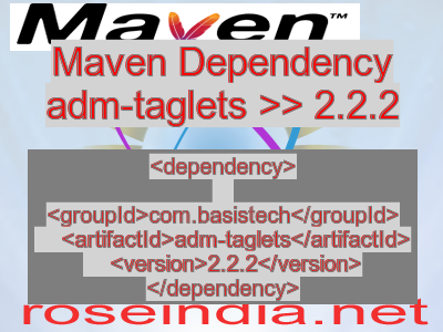 Maven dependency of adm-taglets version 2.2.2