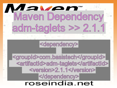 Maven dependency of adm-taglets version 2.1.1