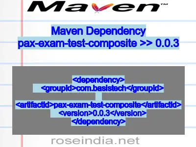Maven dependency of pax-exam-test-composite version 0.0.3