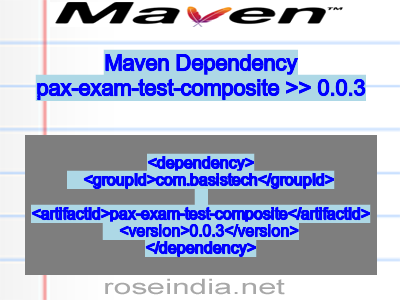 Maven dependency of pax-exam-test-composite version 0.0.3