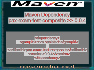 Maven dependency of pax-exam-test-composite version 0.0.4
