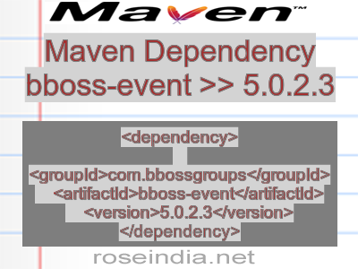 Maven dependency of bboss-event version 5.0.2.3