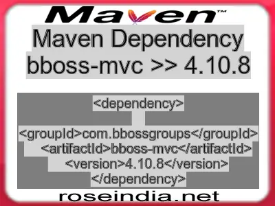 Maven dependency of bboss-mvc version 4.10.8