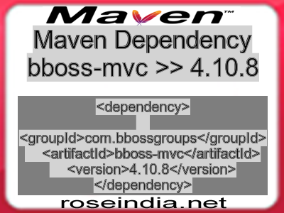 Maven dependency of bboss-mvc version 4.10.8
