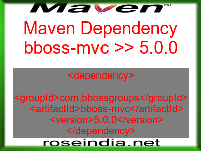Maven dependency of bboss-mvc version 5.0.0