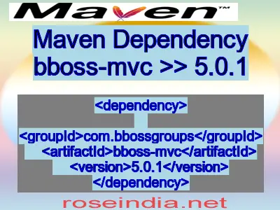 Maven dependency of bboss-mvc version 5.0.1