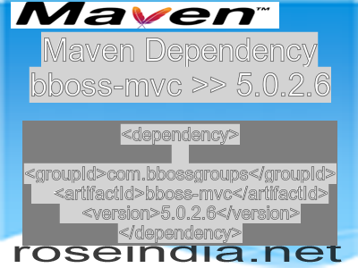Maven dependency of bboss-mvc version 5.0.2.6