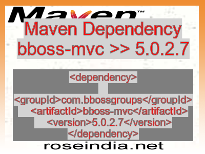 Maven dependency of bboss-mvc version 5.0.2.7
