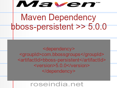 Maven dependency of bboss-persistent version 5.0.0