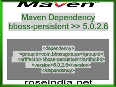 Maven dependency of bboss-persistent version 5.0.2.6