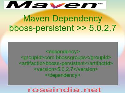 Maven dependency of bboss-persistent version 5.0.2.7
