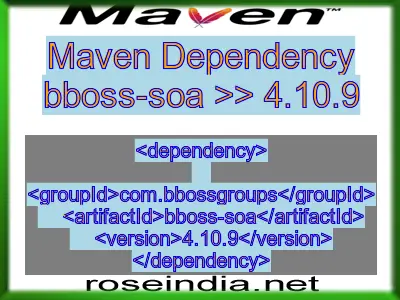 Maven dependency of bboss-soa version 4.10.9