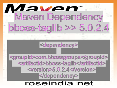 Maven dependency of bboss-taglib version 5.0.2.4