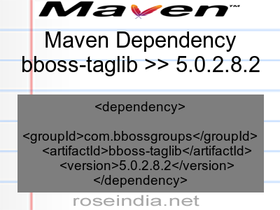 Maven dependency of bboss-taglib version 5.0.2.8.2