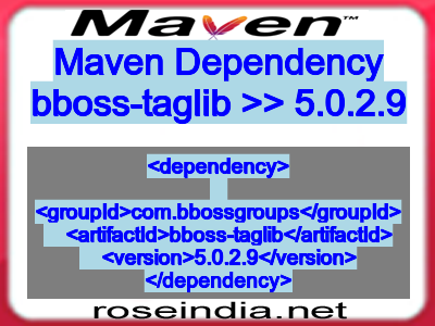 Maven dependency of bboss-taglib version 5.0.2.9