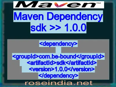 Maven dependency of sdk version 1.0.0