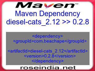 Maven dependency of diesel-cats_2.12 version 0.2.8