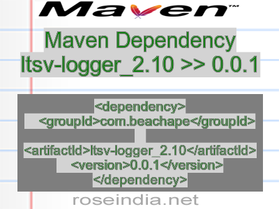 Maven dependency of ltsv-logger_2.10 version 0.0.1