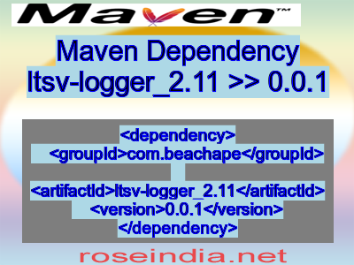 Maven dependency of ltsv-logger_2.11 version 0.0.1
