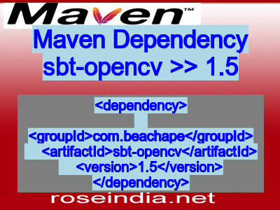 Maven dependency of sbt-opencv version 1.5