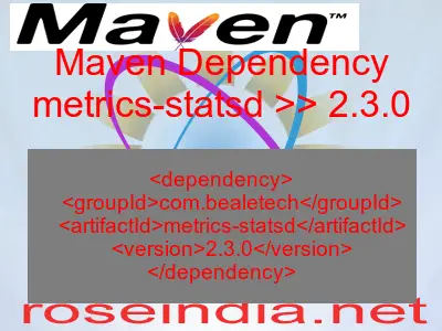 Maven dependency of metrics-statsd version 2.3.0
