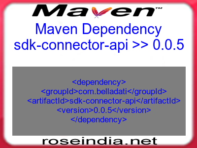 Maven dependency of sdk-connector-api version 0.0.5
