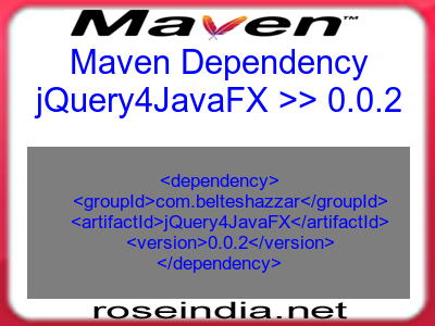 Maven dependency of jQuery4JavaFX version 0.0.2